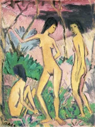Trois nus dans un paysage