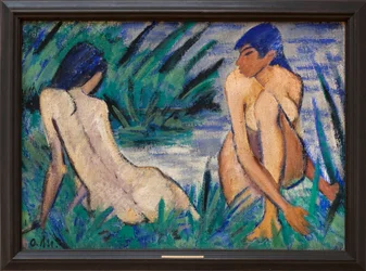 Deux jeunes filles dans les roseaux