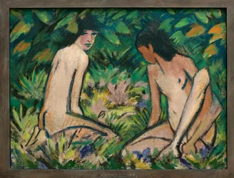 Jeunes filles dans la nature