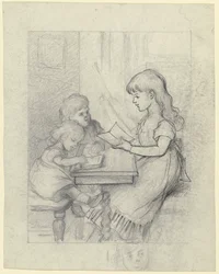 Scène scolaire mise en scène