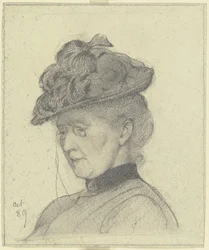 Portrait de Luise Scholderer avec chapeau