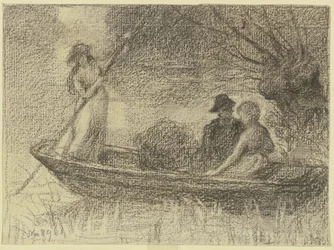 Couple dans une péniche