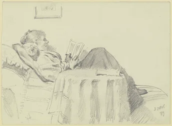 Luise Scholderer lisant