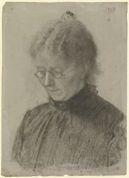 Luise Scholderer lisant
