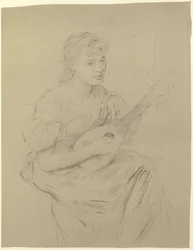 Jeune femme jouant de la mandoline (« Joueuse de luth »)