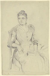 Dame assise avec éventail