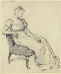 Femme assise, tirée de « Préparation pour le bal costumé »