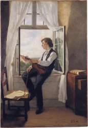 Le violoniste à la fenêtre
