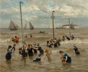 Baignade en mer, 1876