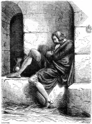 Robert de Normandie prisonnier au château de Cardiff, 19ème siècle
