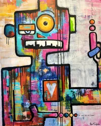 Robot coloré issu de l