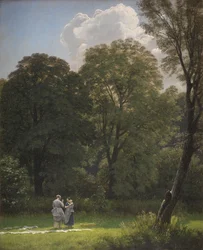 Blanchiment du lin dans une clairière