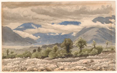 Paysage montagneux italien par temps nuageux