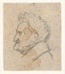 Portrait de profil du peintre de fleurs C.D. Fritzsch