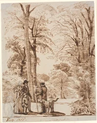 Chemin forestier avec figures. Islinge