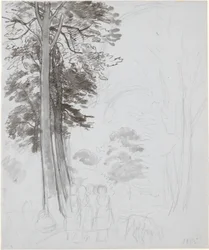 Étude pour "Forêt de hêtres en mai"