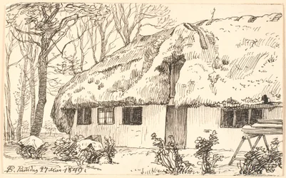 Maison de paysan couverte de chaume à Læsø