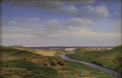 Vue de la côte nord de la Zélande à Dronningmølle