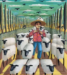 Le petit berger, 2025 (gesso teinté)