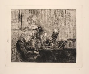 Edvard et Nina Grieg au piano
