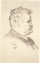 Portrait de Carl Locher, profil