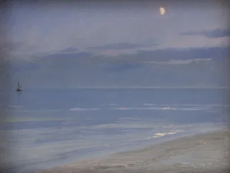 Plage de Skagen au Clair de Lune