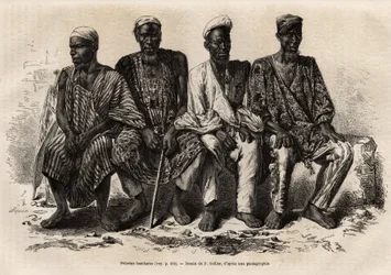 Pèlerins Bambaras (mollem ou chefs religieux musulmans), respectueux de toutes les populations qu