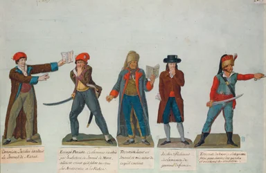 Jacobins et terroristes pendant la Terreur (1793-4) lors de la Révolution française