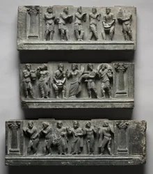 Relief bacchanal, Pakistan, Gandhara, région de Buner, début de la période Kushan (1-320 après J.-C.)