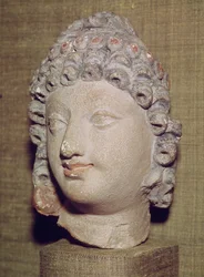 Tête de Bouddha, style gréco-bouddhique, Ier-IVe siècle