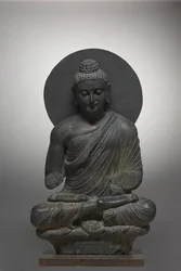 Bouddha assis, de Gandhara, période Kushan