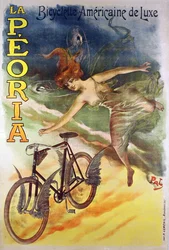 Affiche publicitaire pour les vélos La Peoria