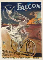 Affiche publicitaire pour les bicyclettes Falcon, vers 1894
