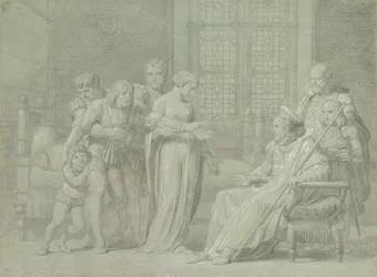 Le roi Charles VIII de France avec le mourant Gian Galeazzo Sforza à Pavie