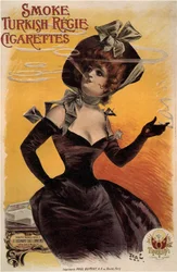 Fumez des cigarettes turques Regie, 1895