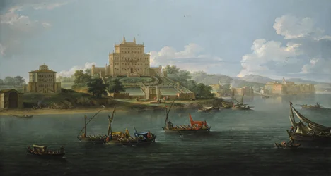 Vue de la Villa Costaguti et de la Villa Pamphilj entre Anzio et Nettuno