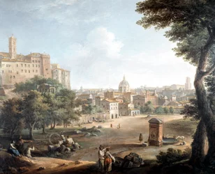 Vue sur Campo Vaccino à Rome