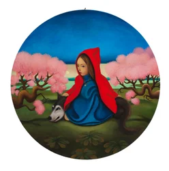 Le Petit Chaperon Rouge, 2019 (huile sur panneau de bois)