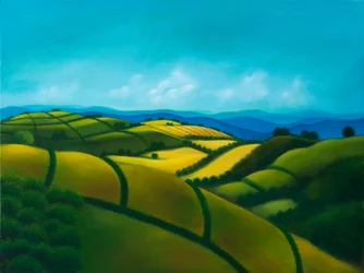 Paysage n°4: I colli bolognesi, 2022 (oil on board panel)