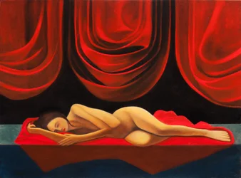 Les trois mémoires, 2016 (huile sur panneau de bois)