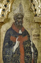 Saint Hermolaus (détail du Polyptyque de la Crucifixion avec Saints)