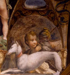 Chien et chasseur, du Mythe de Diane et Actéon