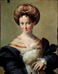 La favorite ou esclave turque. Peinture de Francesco Mazzola, dit Il Parmigianino ou Le Parmesan (1503-1540), vers 1530. Dimensions : 67 x 53 cm. Parme, Galleria Nazionale
