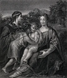 Sainte Marie (la Vierge bénie) avec l