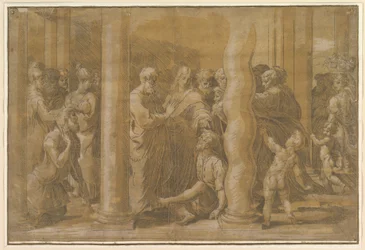 Saints Pierre et Jean guérissant les malades, début du 16ème siècle.