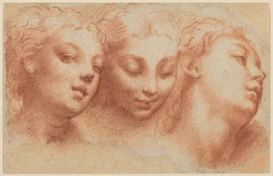Trois têtes féminines
