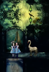 Les filles dans le jardin enchanté
