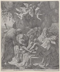 Le Christ mis au tombeau alors que la Vierge pleure derrière, 1600-30