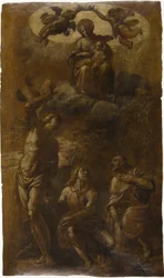 Vierge et enfant en gloire avec les saints Sébastien, Jean l