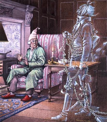 Fantôme de Noël (gouache sur papier)